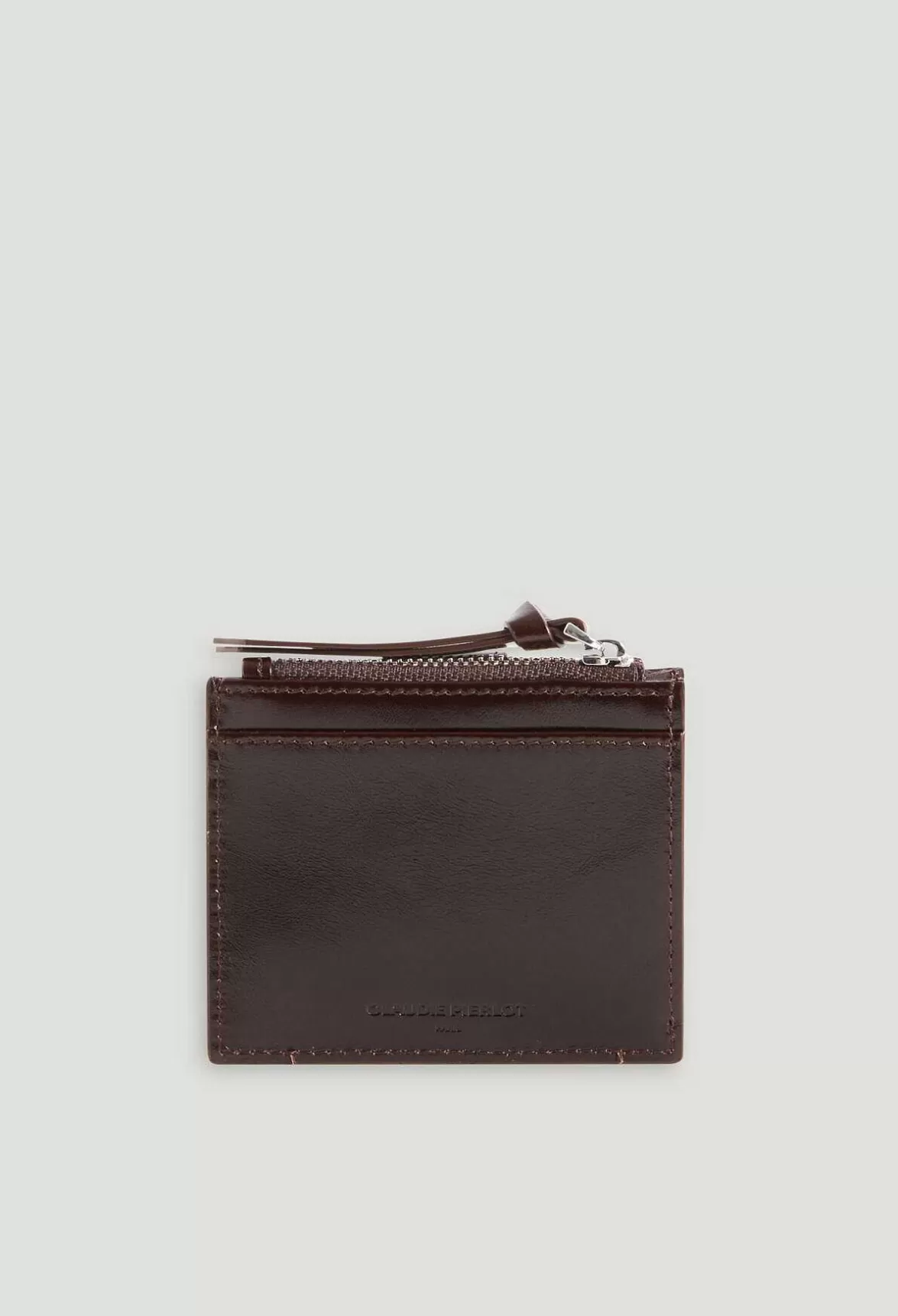 Claudie Pierlot Alix Brown Leather Card Holder*Women Small Leather Goods