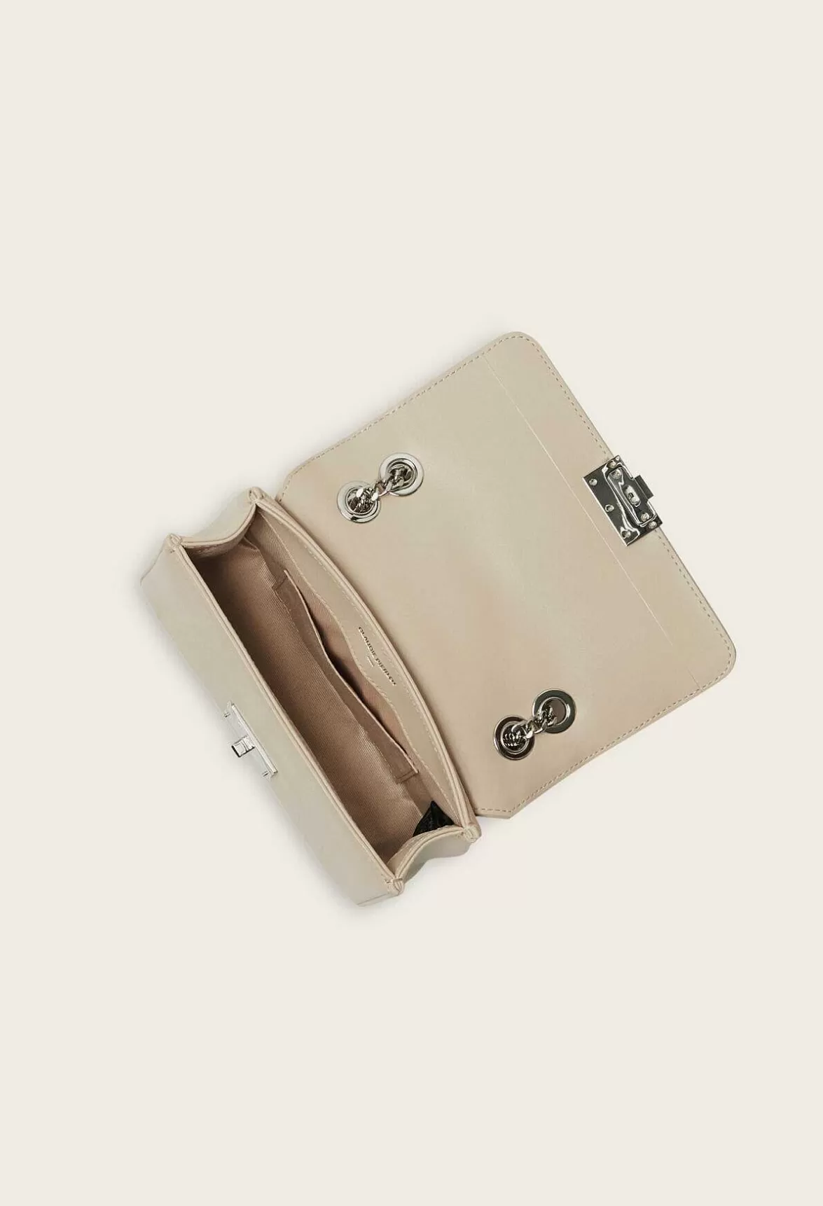 Claudie Pierlot Angelina Beige Leather Bag*Women Crossbody Bags