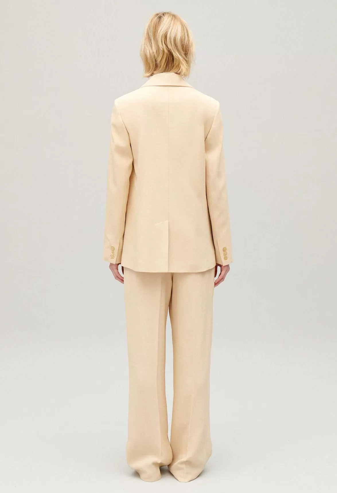 Claudie Pierlot Beige Textured Suit Jacket*Women Blazers