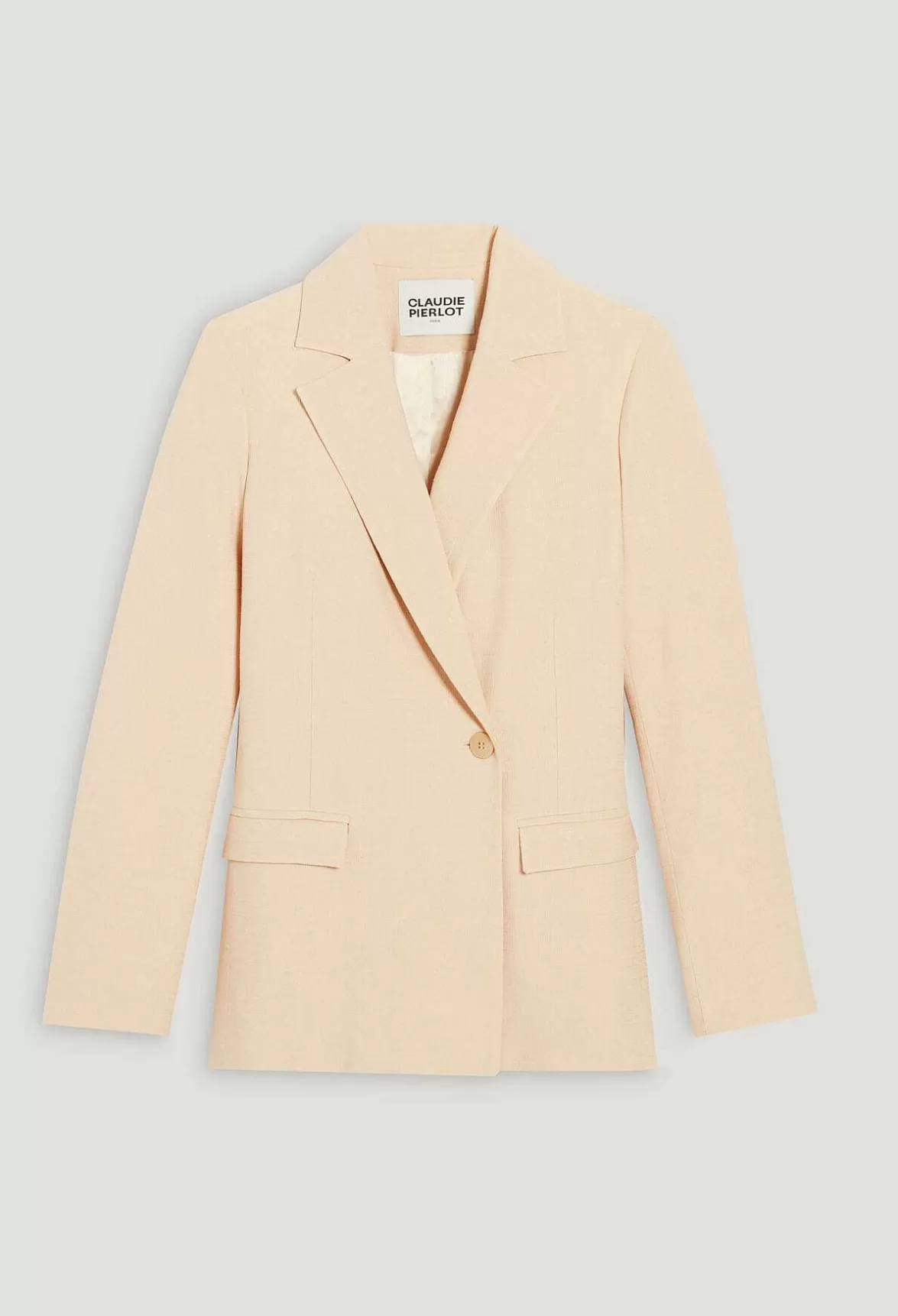 Claudie Pierlot Beige Textured Suit Jacket*Women Blazers