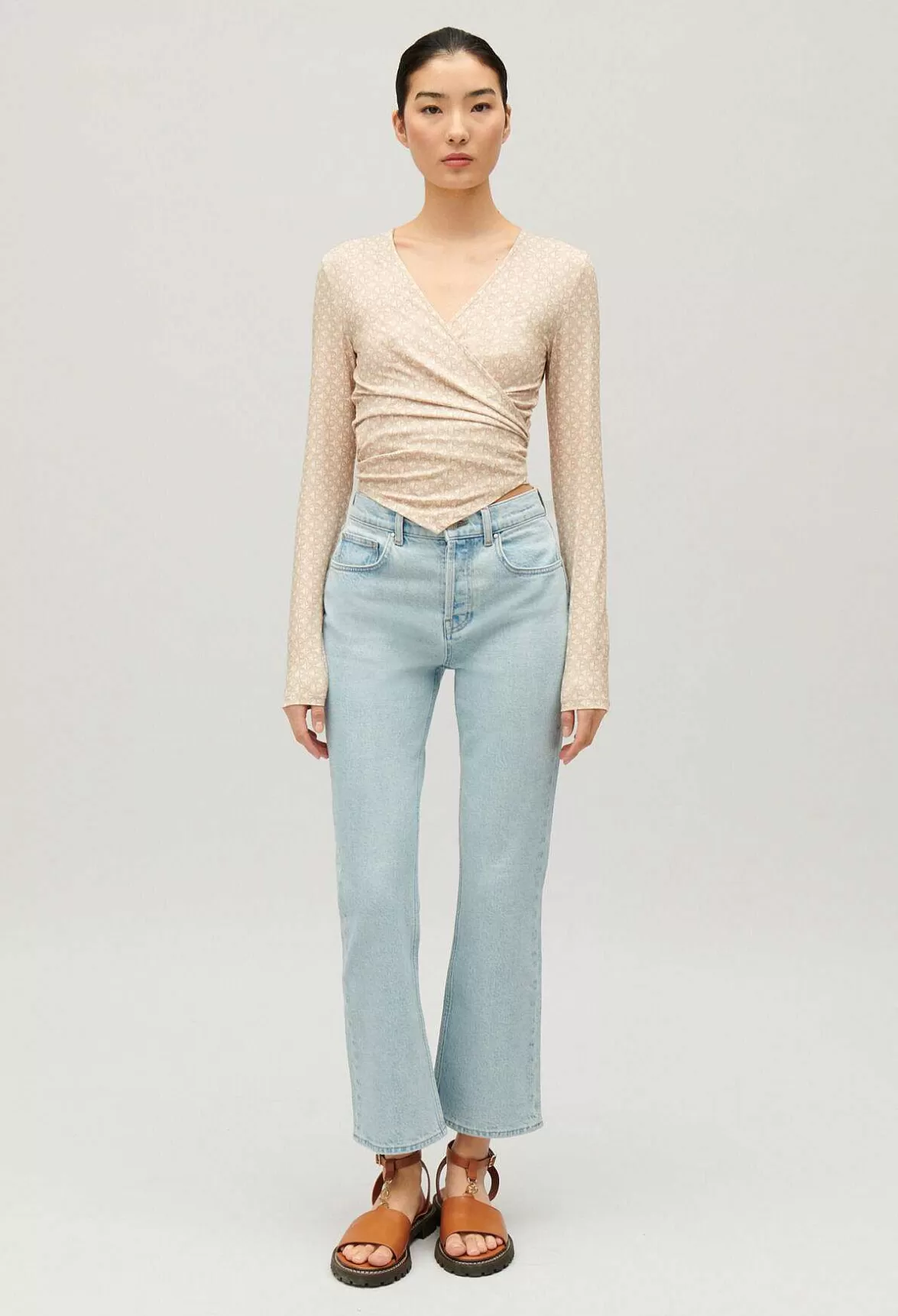 Claudie Pierlot Beige Wrap Top*Women Tops And Shirts