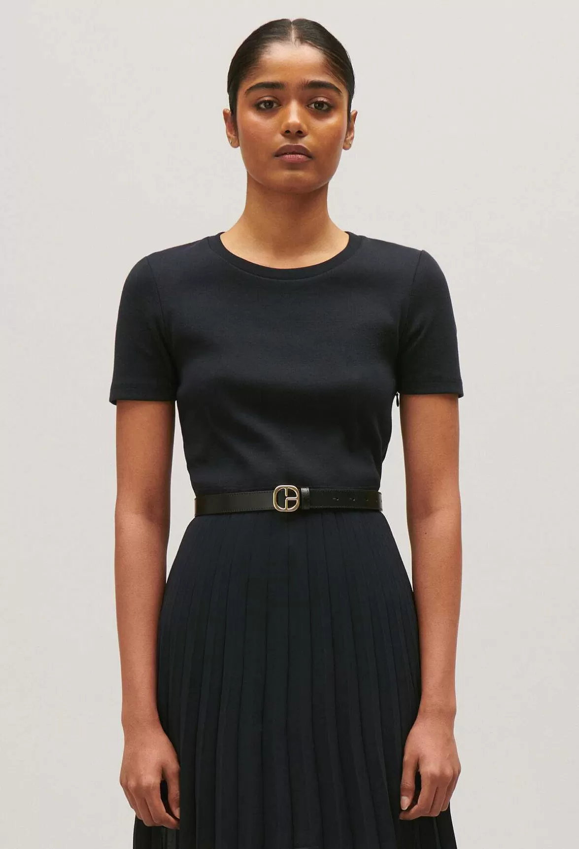 Claudie Pierlot Black And Navy Bi-Material Dress*Women Dresses