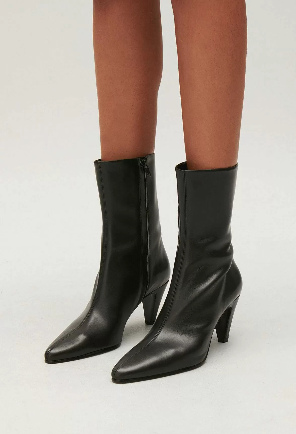 Claudie Pierlot Black Leather Boots*Women Booties And Boots