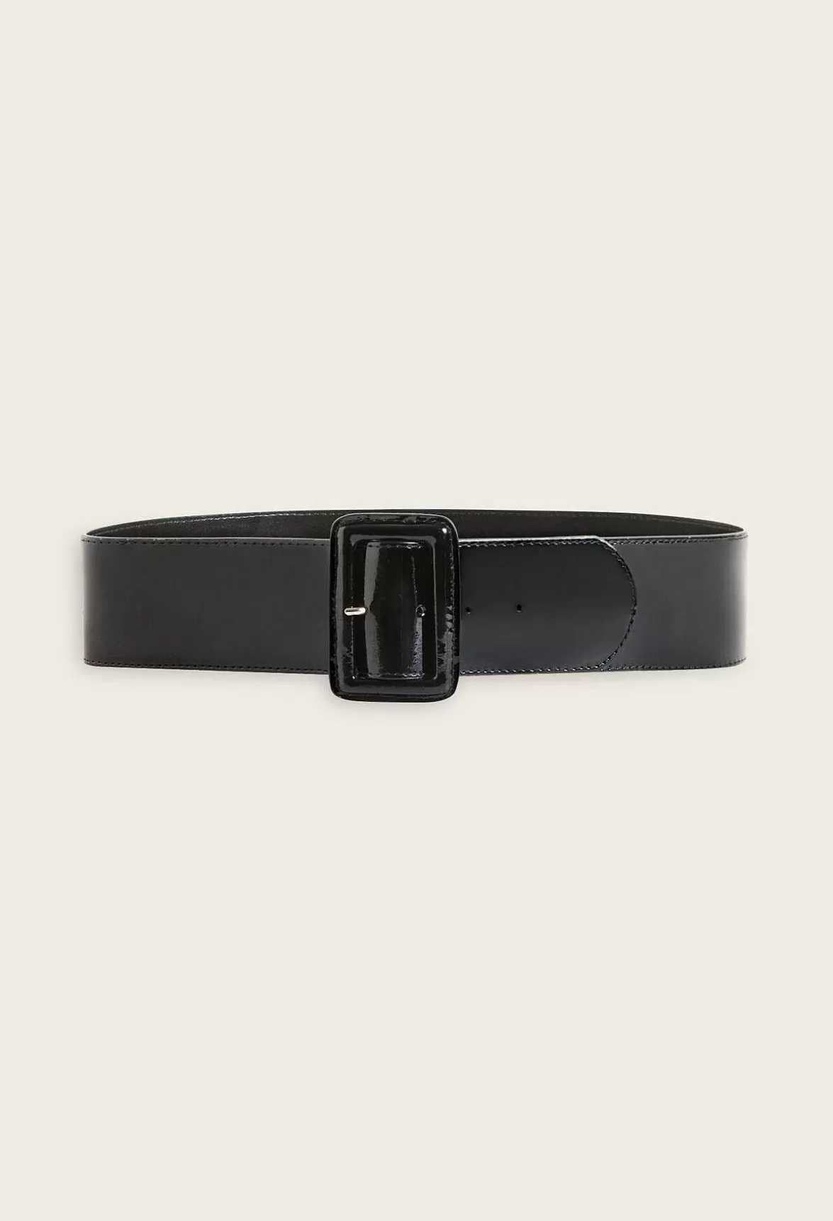 Claudie Pierlot Black Wide Patent Belt*Women Belts