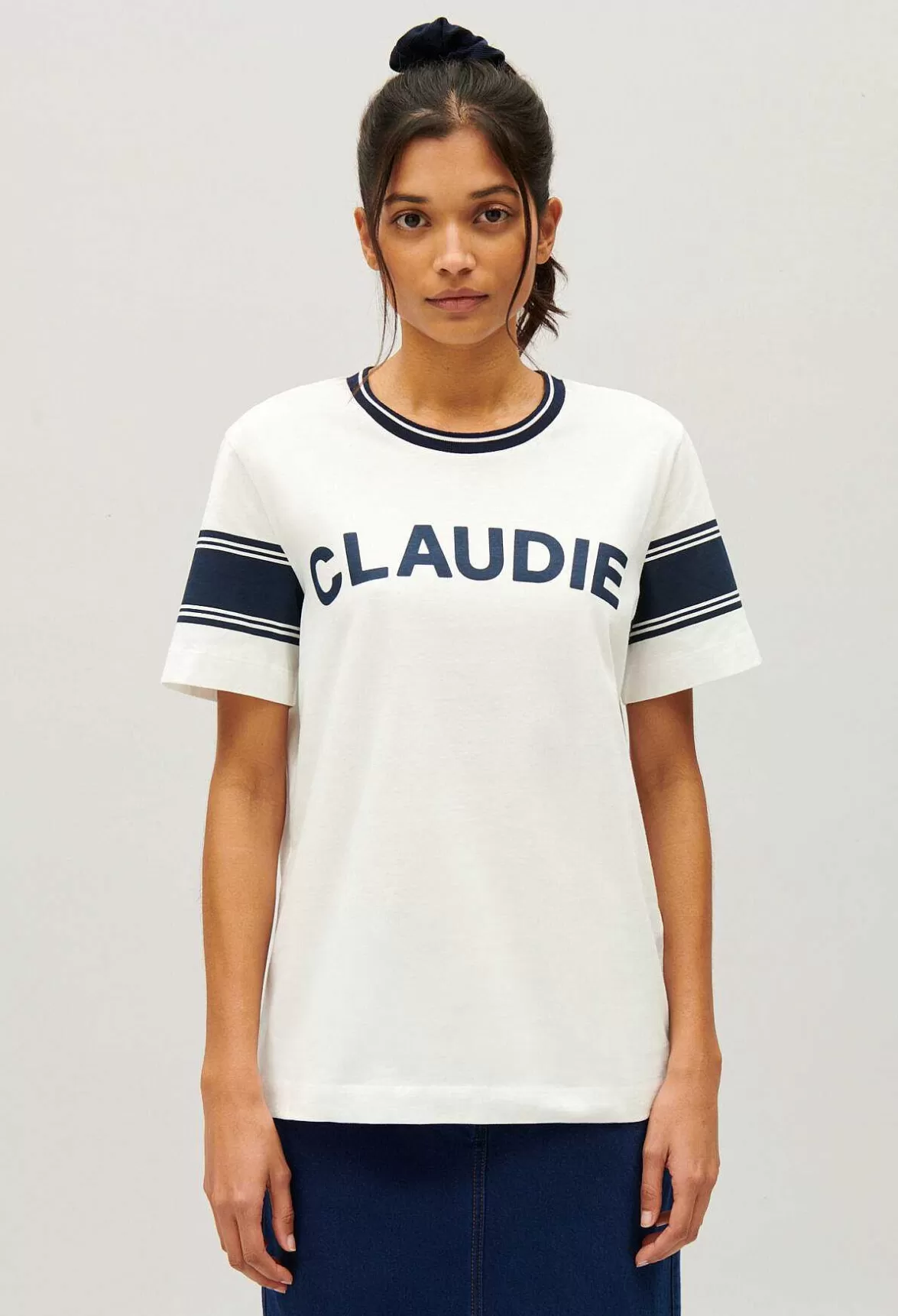 Claudie Pierlot Blue And White Claudie T-Shirt*Women T-Shirts