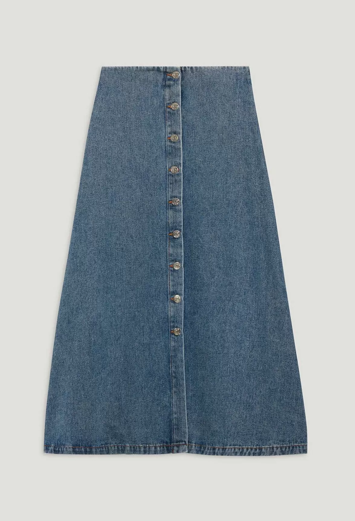 Claudie Pierlot Blue Denim Midi Skirt*Women Skirts And Shorts