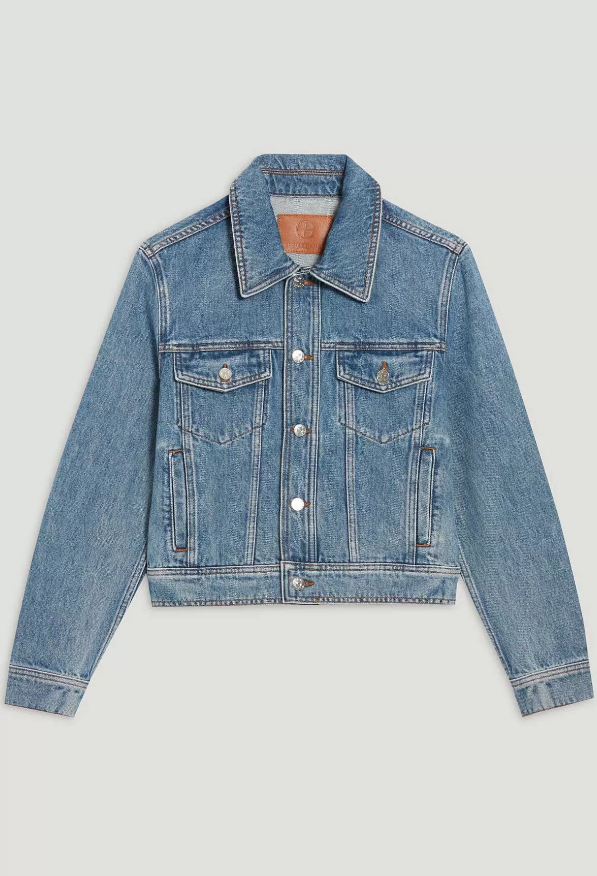 Claudie Pierlot Blue Straight-Leg Denim Jacket*Women Jackets And Coats