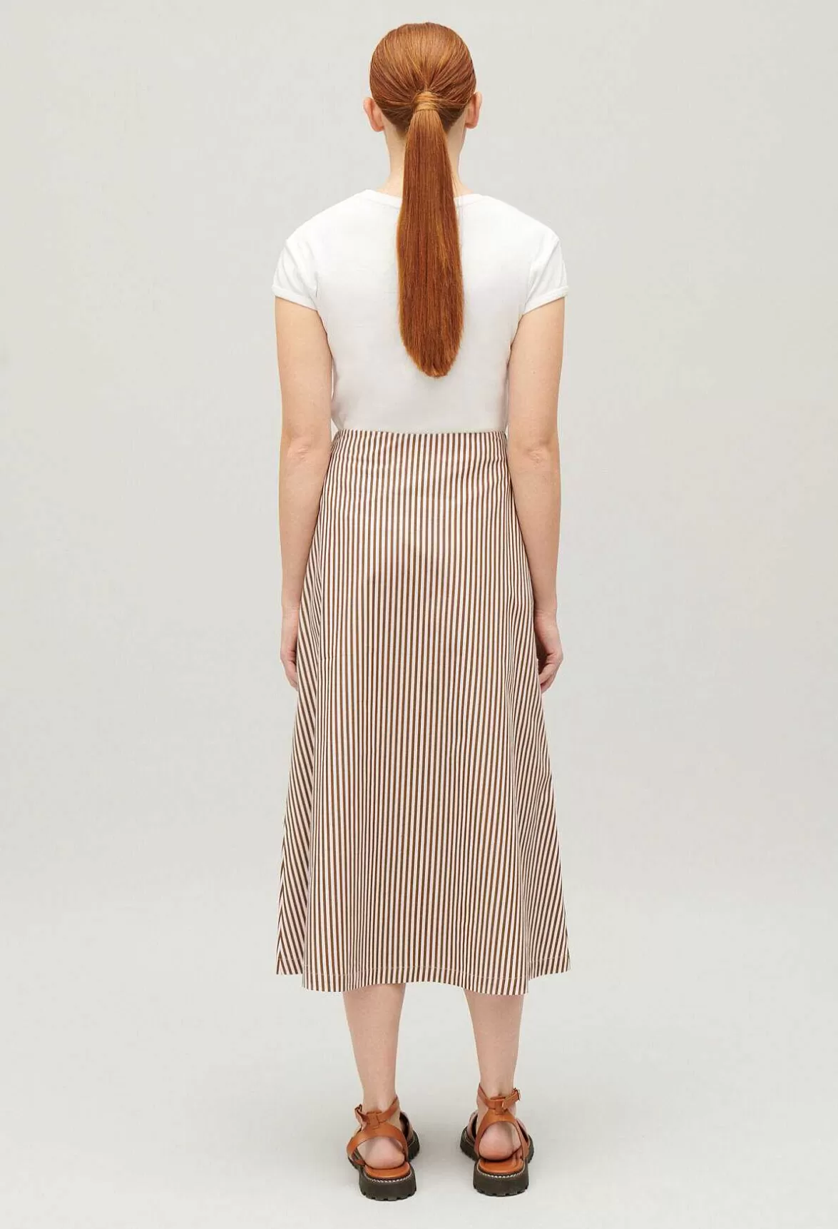 Claudie Pierlot Bronze Striped Midi Skirt*Women Skirts And Shorts