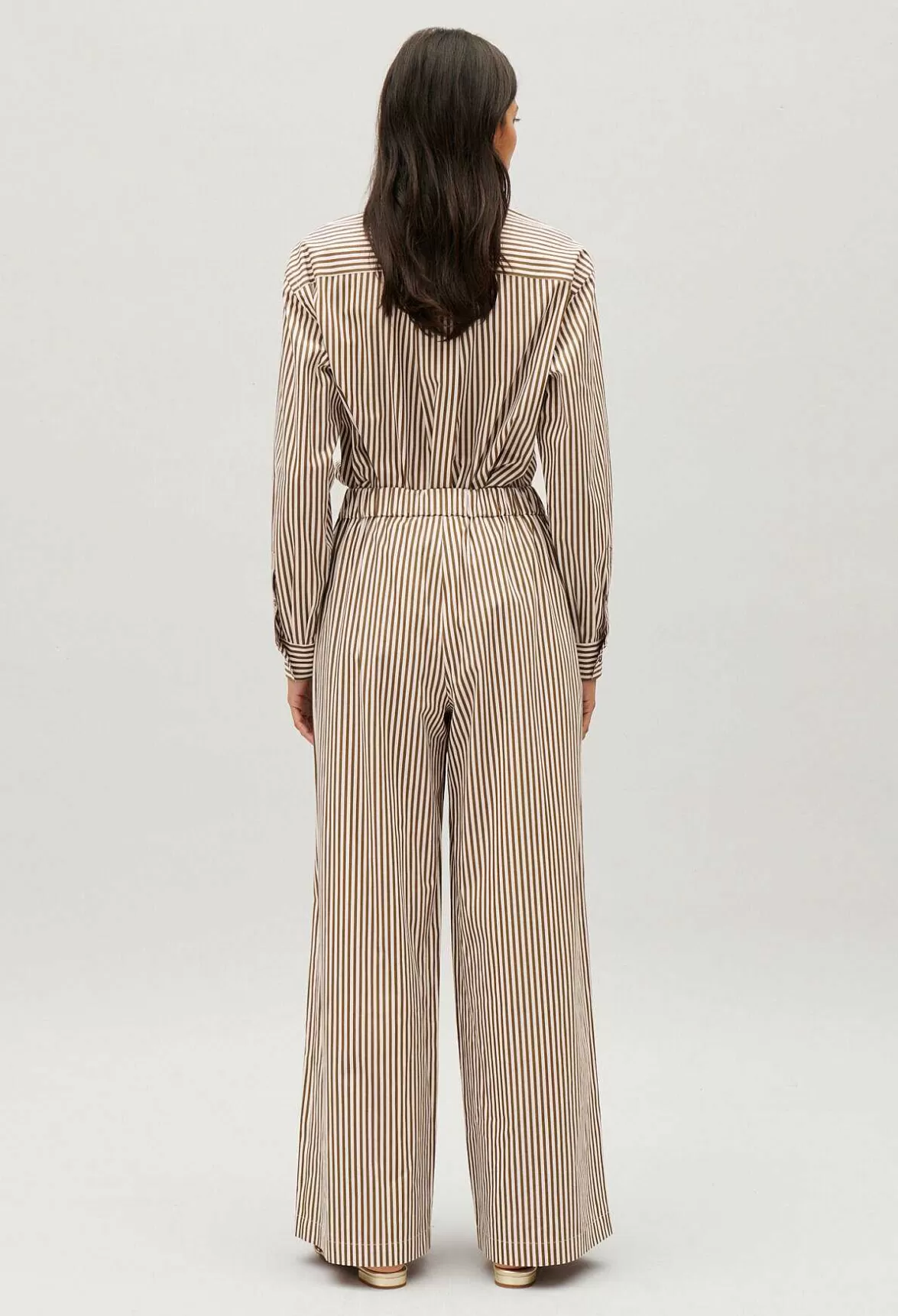 Claudie Pierlot Bronze Striped Trousers*Women Jeans And Trousers