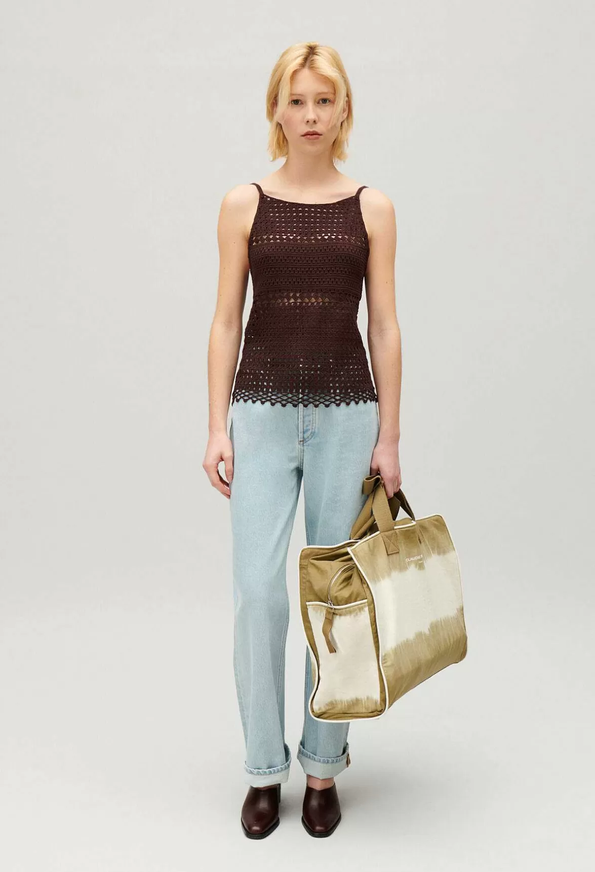 Claudie Pierlot Brown Crochet Top*Women Tops And Shirts