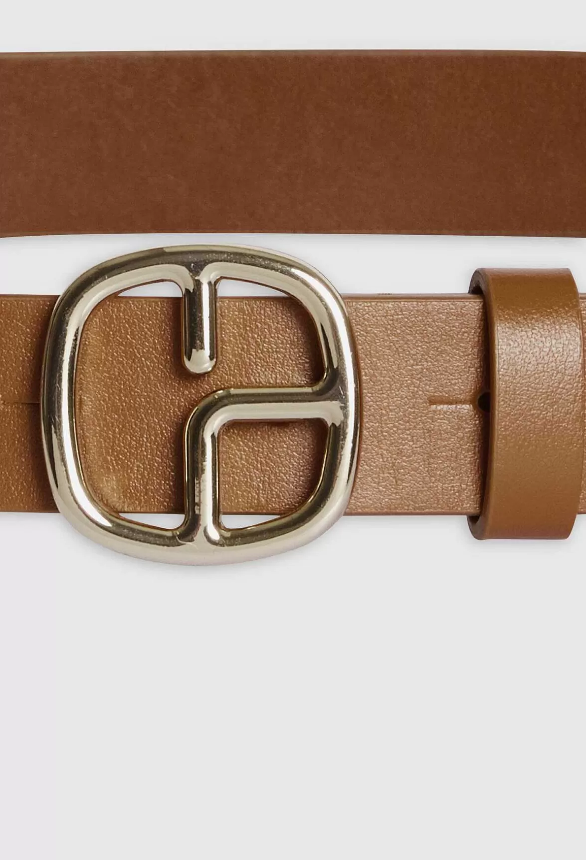 Claudie Pierlot Brown Leather Monogram Belt*Women Belts