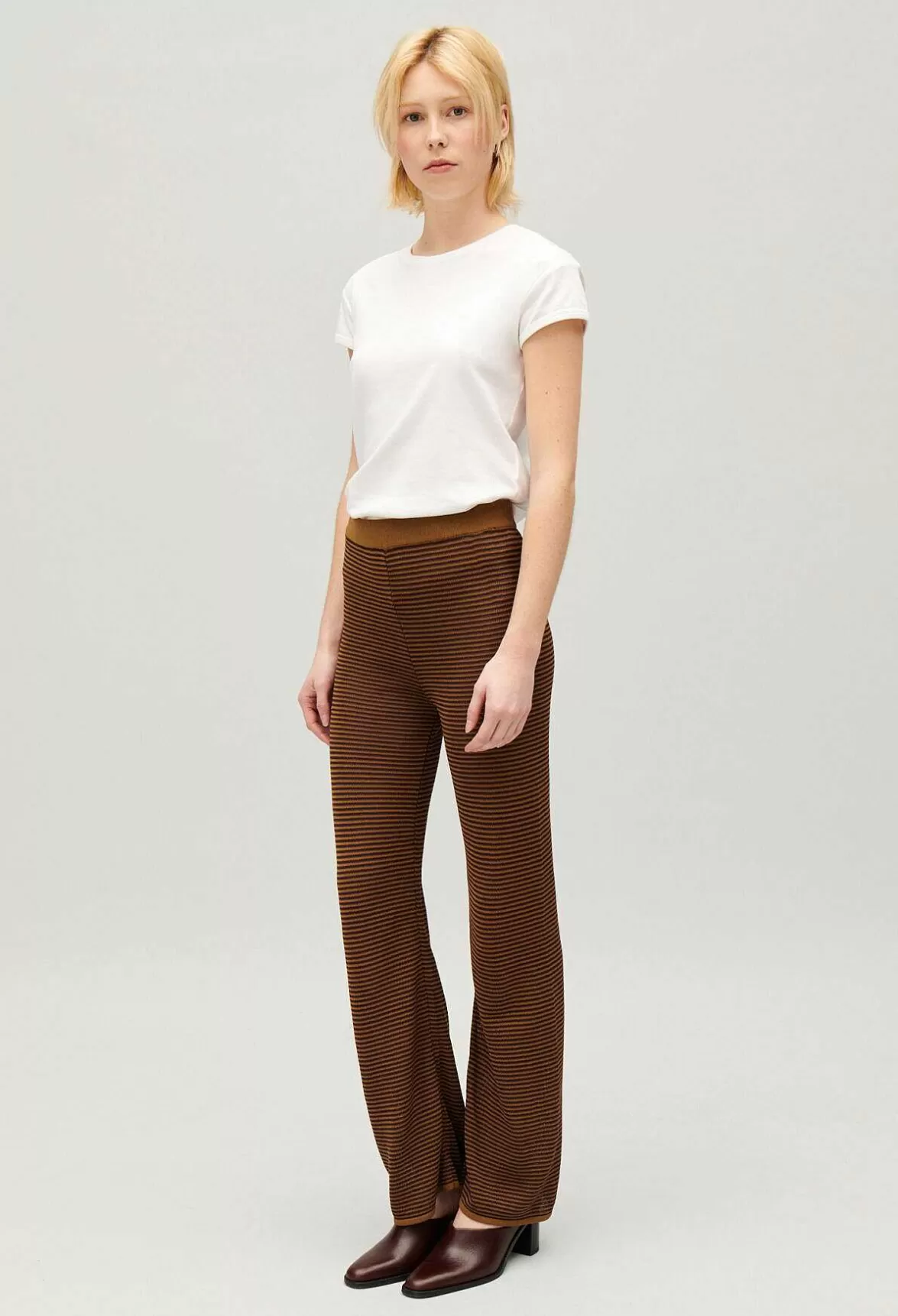 Claudie Pierlot Brown Striped Trousers*Women Jeans And Trousers