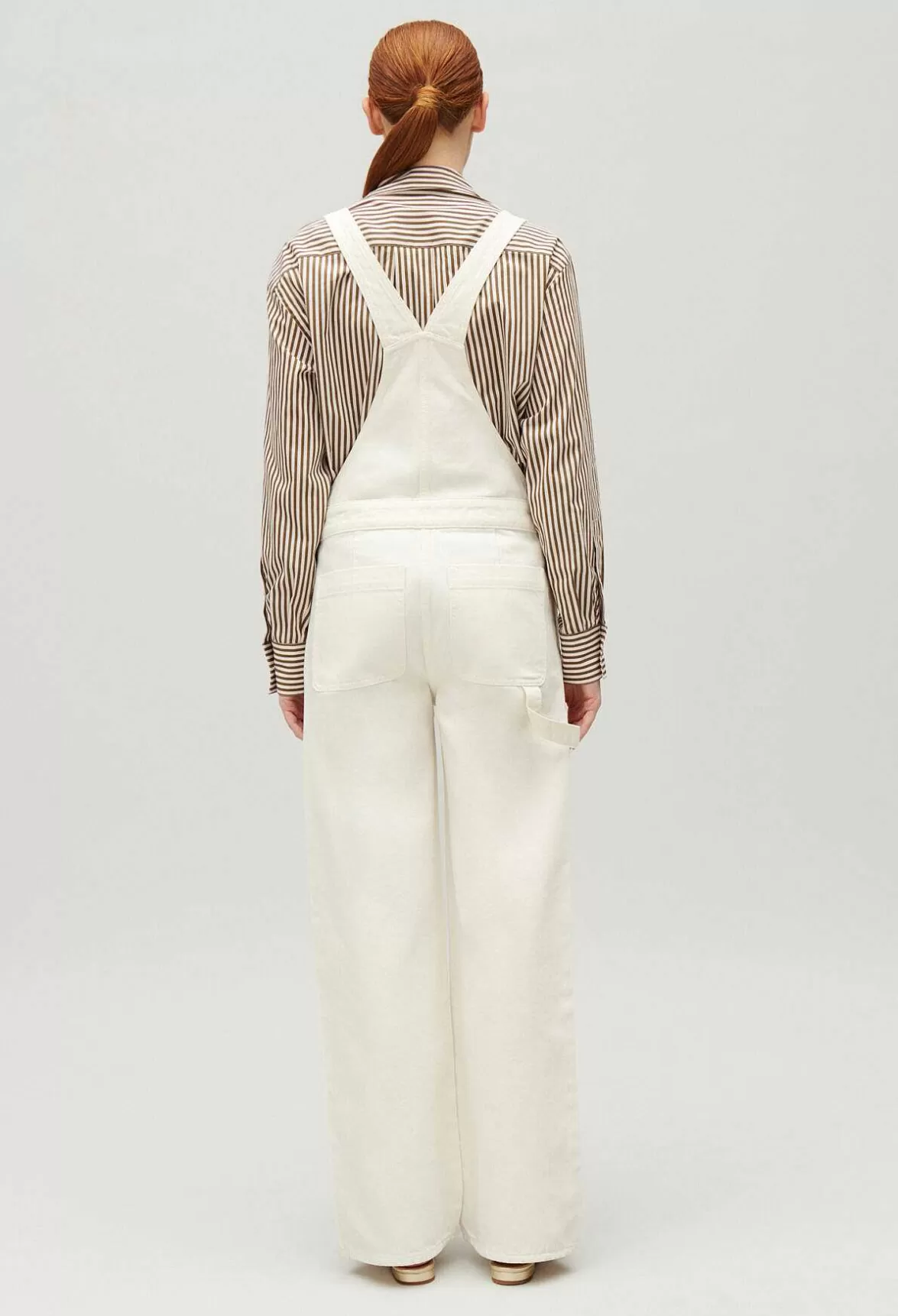 Claudie Pierlot Cream Denim Dungarees*Women Jumpsuits