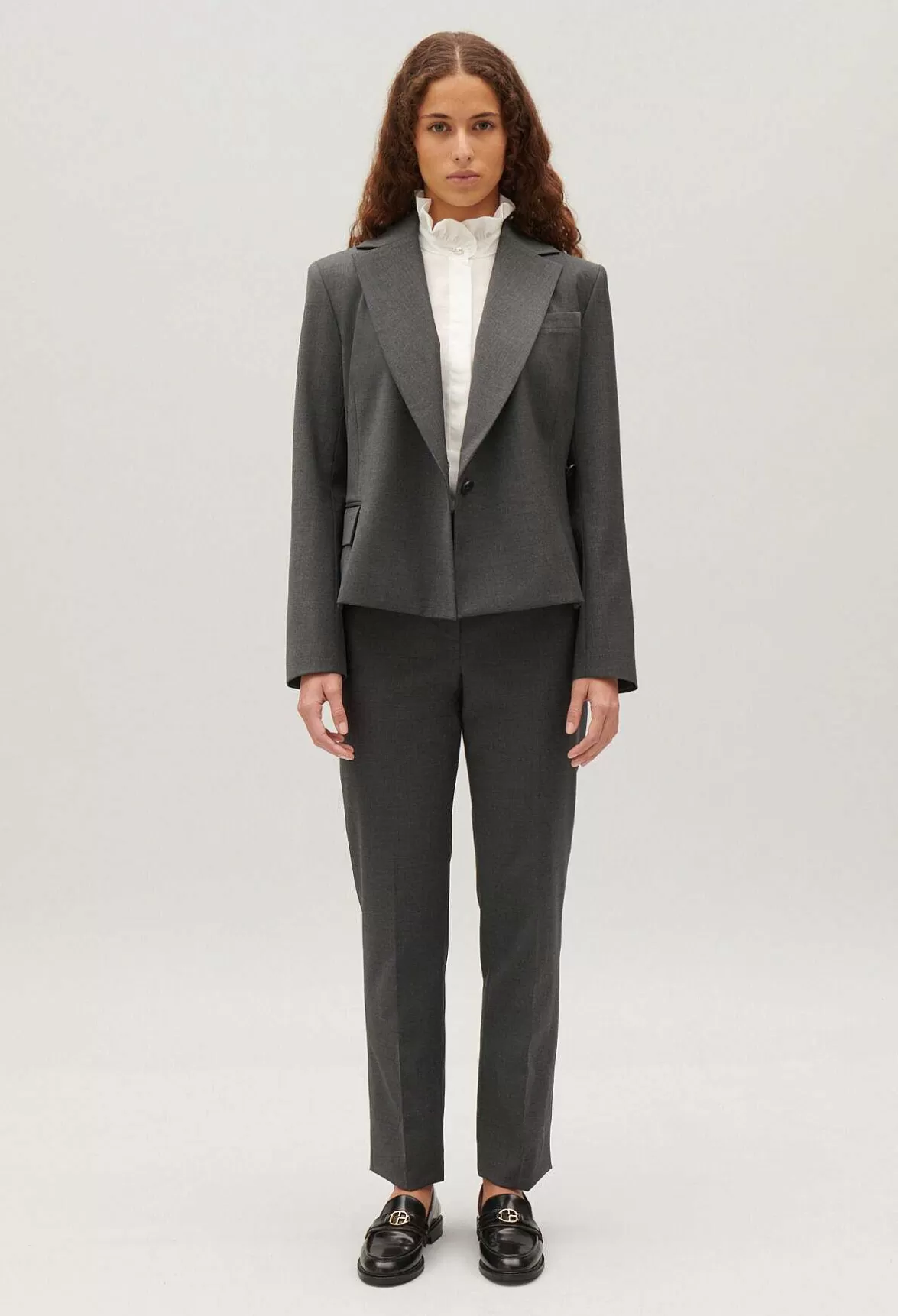 Claudie Pierlot Flecked Grey Wrapover Suit Jacket*Women Blazers