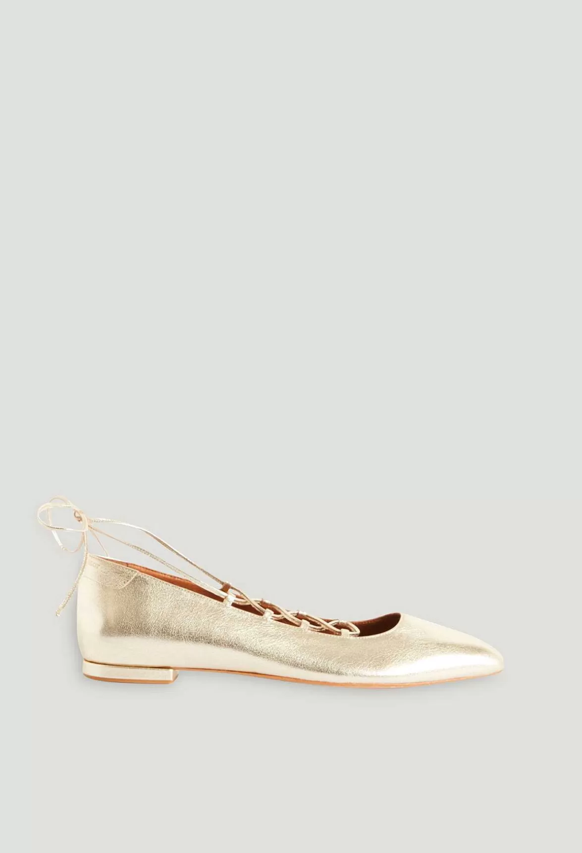 Claudie Pierlot Gold Leather Ballet Pumps*Women Sandals, Pumps And Mules