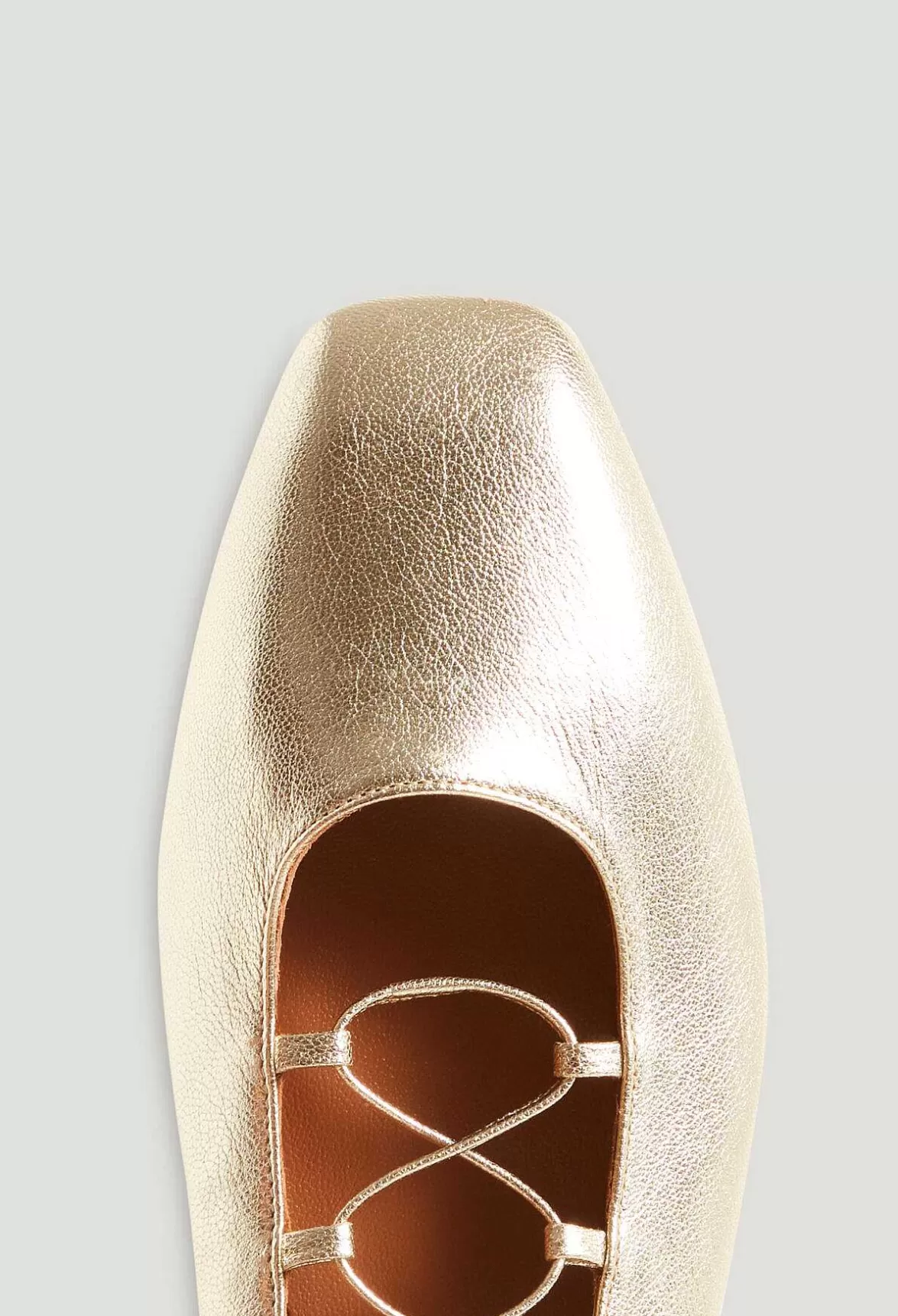 Claudie Pierlot Gold Leather Ballet Pumps*Women Sandals, Pumps And Mules