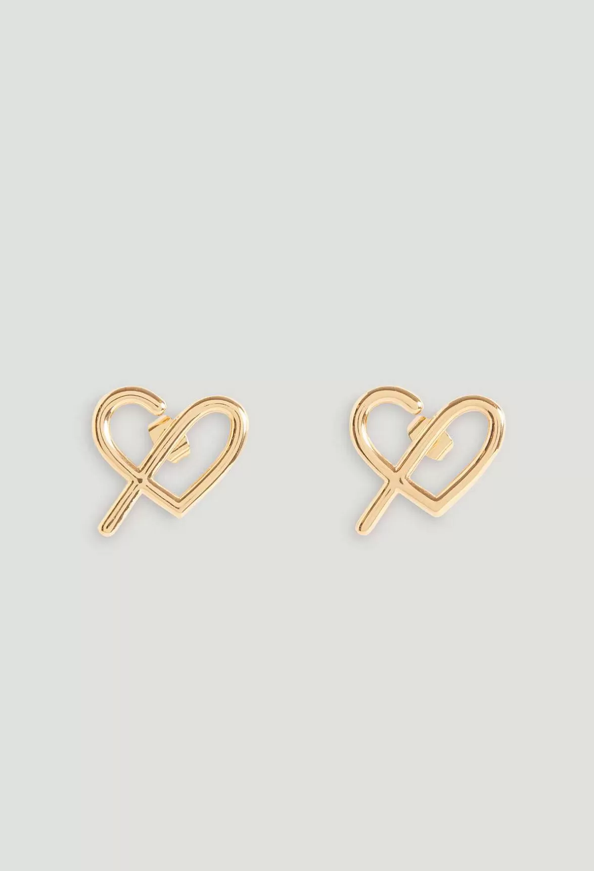 Claudie Pierlot Golden Brass Cp Heart Studs*Women Jewellery And Scrunchies