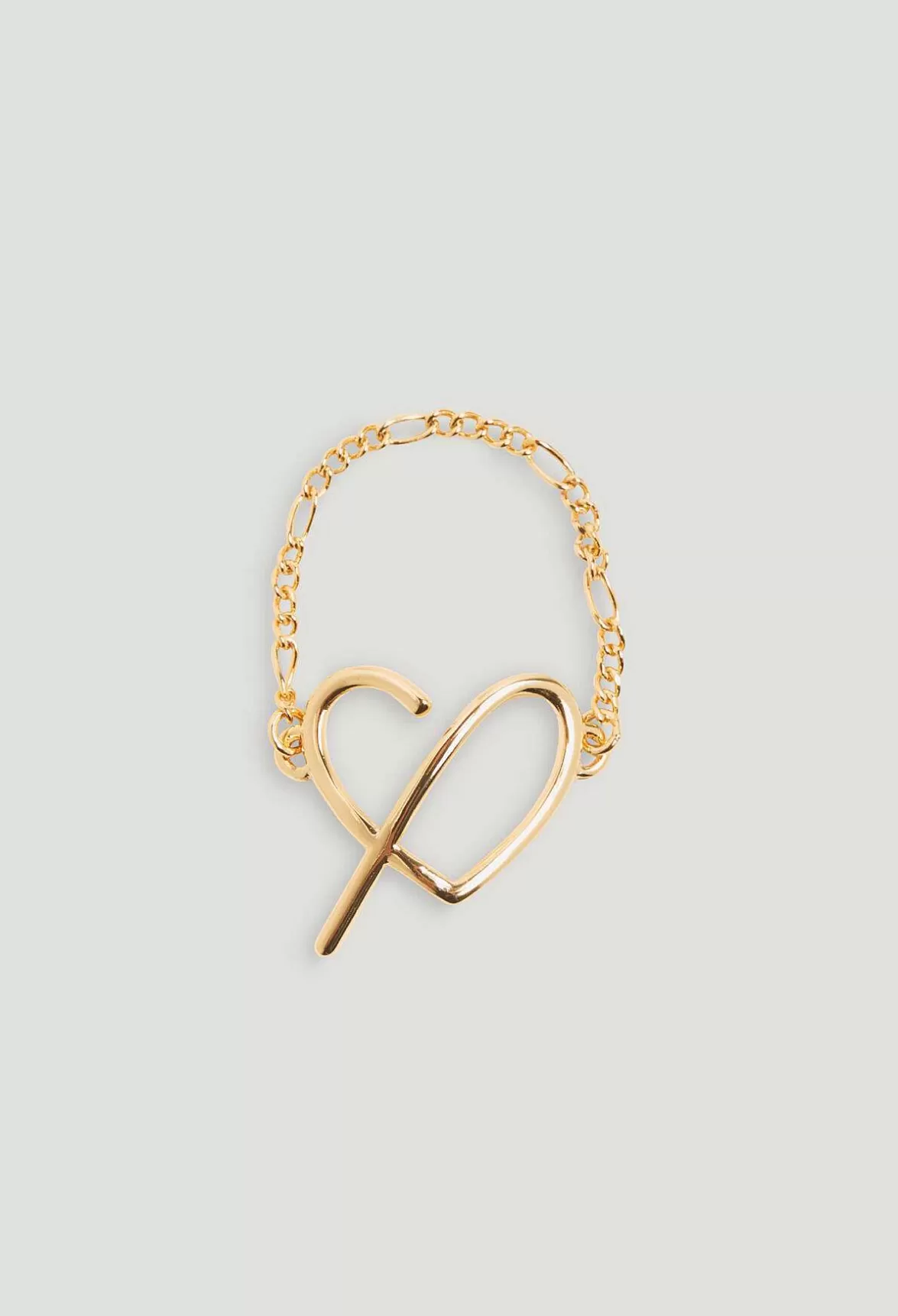 Claudie Pierlot Golden Cp Heart Chain Ring*Women Jewellery And Scrunchies