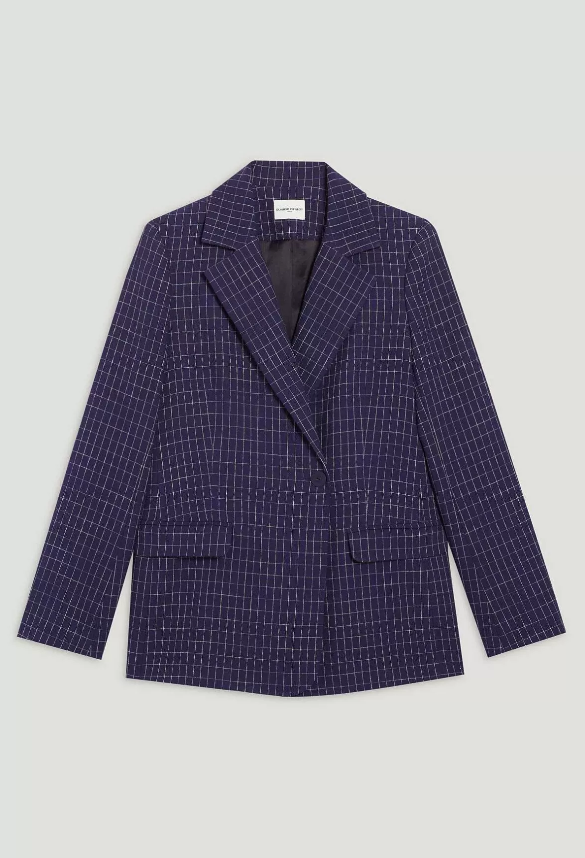 Claudie Pierlot Indigo Checked Suit Jacket*Women Blazers