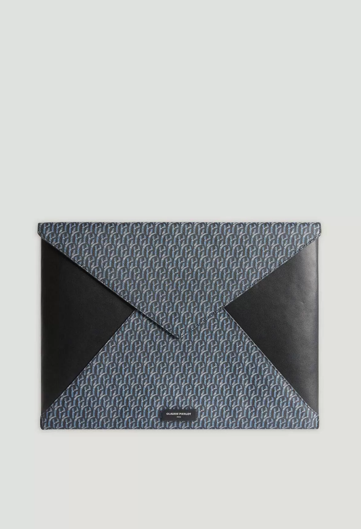 Claudie Pierlot Navy Monogrammed Laptop Sleeve*Women Small Leather Goods