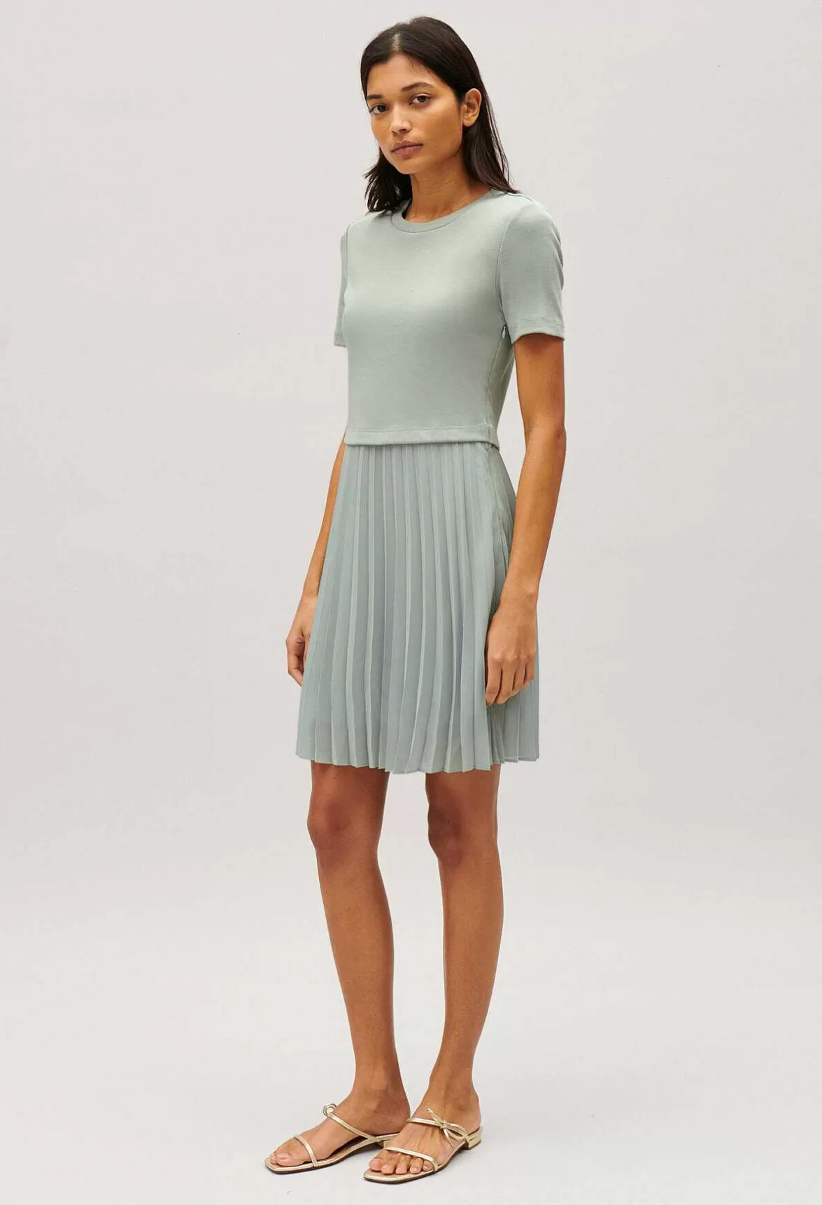 Claudie Pierlot Short Almond Pleated Twist Dress*Women Dresses