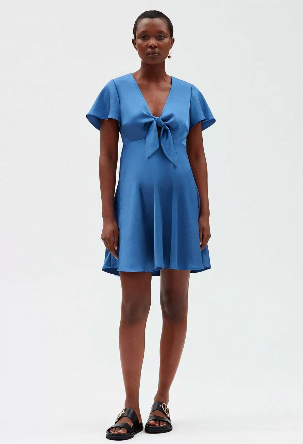 Claudie Pierlot Short Flowing Blue Dress*Women Dresses