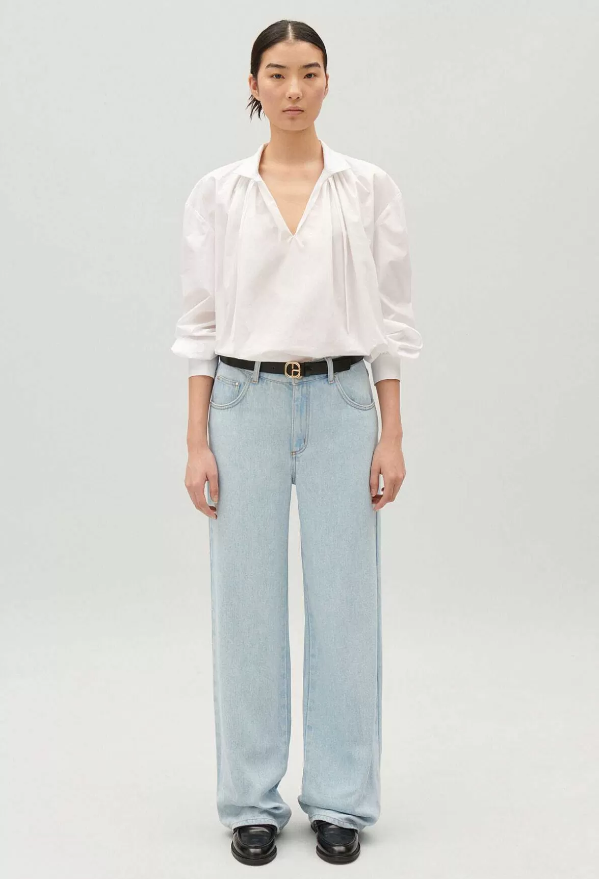 Claudie Pierlot White Poplin Shirt*Women Tops And Shirts